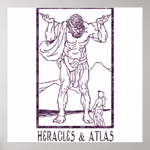 Heracles u. Atlas Poster