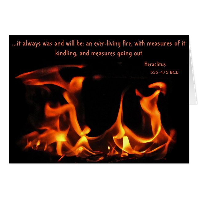 Heraclitus Everlasting Fire Card (Vorderseite (Horizontal))