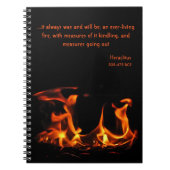 Heraclitus Everlasting Fire Notebook Notizblock (Vorderseite)
