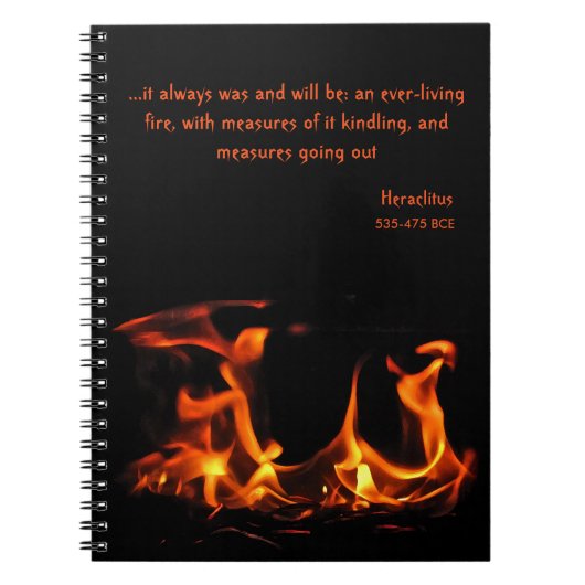 Heraclitus Everlasting Fire Notebook Notizblock (Vorderseite)