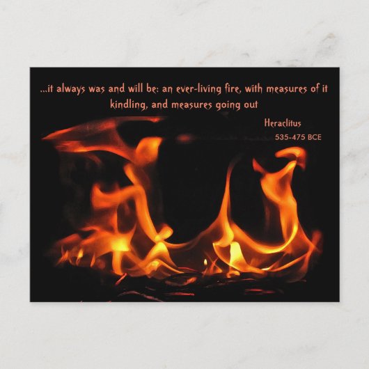 Heraclitus Everlasting Fire Postcard Postkarte (Vorderseite)