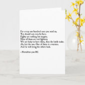 Heraclitus Quote Karte (Gelbe Blume)