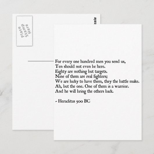 Heraclitus Quote Postkarte (Vorne/Hinten)