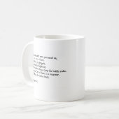 Heraclitus Zitat Kaffeetasse (Vorderseite Links)