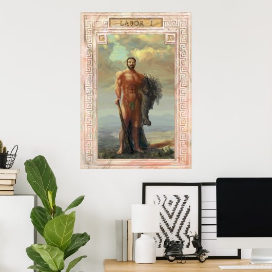 Herakles (Die Arbeit I) Poster (Heimbüro)