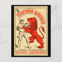 Herakles kämpft mit dem Nemeischen Löwen Postkarte