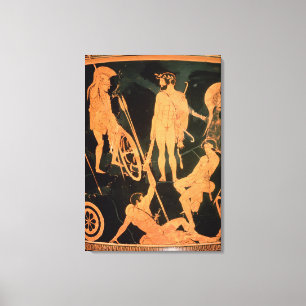 Herakles und griechische Helden, Details aus einem Leinwanddruck