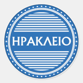 Heraklion City Pride Emblem – Greek Identity Runder Aufkleber