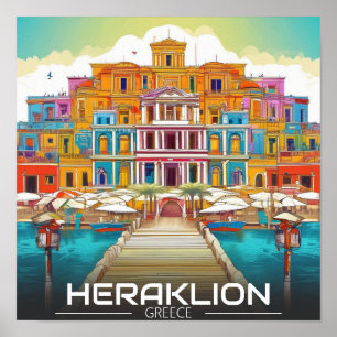 Heraklion, Heraklion. Grieche Berufung Poster