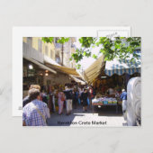 Heraklion Kreta Markt Postkarte (Vorne/Hinten)