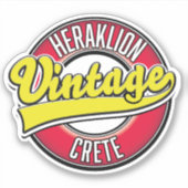 Heraklion Kreta Reiselogo Aufkleber (Vorderseite)