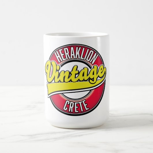 Heraklion Kreta Reiselogo Kaffeetasse (Mittel)