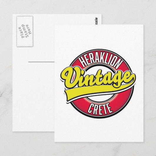 Heraklion Kreta Reiselogo Postkarte (Vorne/Hinten)