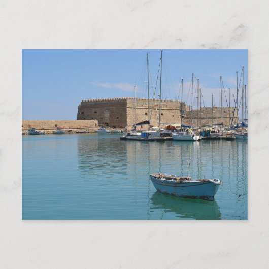 Heraklion Krete Hafen Fort Postcard Postkarte (Vorderseite)