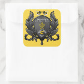 Herald Honey Label personalize Quadratischer Aufkleber (Tasche)