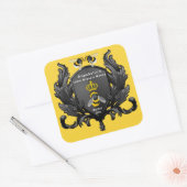 Herald Honey Label personalize Quadratischer Aufkleber (Umschlag)