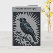 Herald of the Halo Raven Illustration Karte (Gelbe Blume)