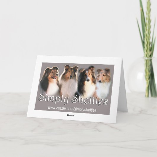 Herald Sheltie Feiertagskarte (Rückseite)
