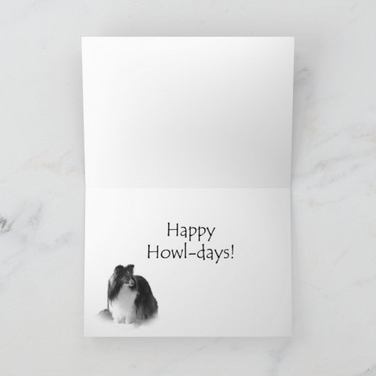 Herald Sheltie Feiertagskarte (Innenseite)