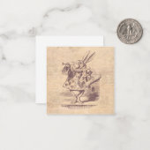 Herald White Rabbit Vintage Alice im Wunderland Mitteilungskarte (Vorderseite/Rückseite Beispiel)