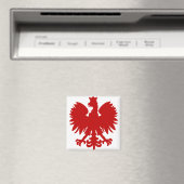 Heraldic Animal Eagle Red Silhouette Crown Magnet (In Situ (Geschirrspüler))