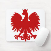 Heraldic Animal Eagle Red Silhouette Crown Mousepad (Mit Mouse)