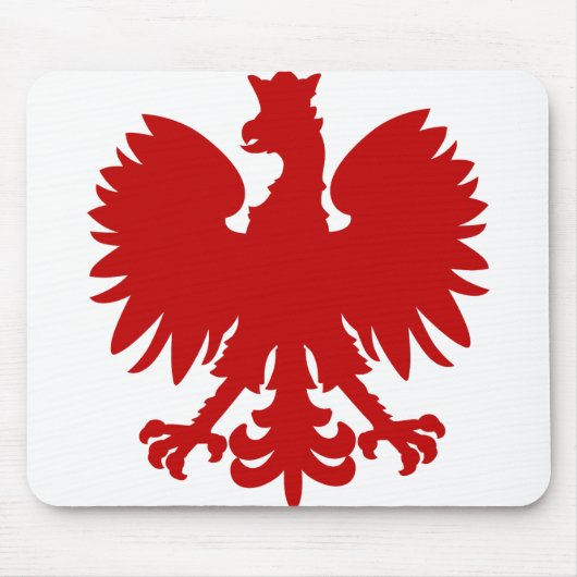 Heraldic Animal Eagle Red Silhouette Crown Mousepad (Vorne)