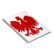 Heraldic Animal Eagle Red Silhouette Crown Notizblock (Rechte Seite)