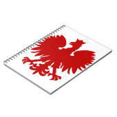 Heraldic Animal Eagle Red Silhouette Crown Notizblock (Linke Seite)