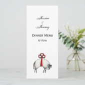 Heraldic Banded Fleece Ram Sheep Wappen Emblem Einladung (Stehend Vorderseite)