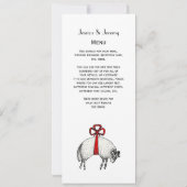 Heraldic Banded Fleece Ram Sheep Wappen Emblem Einladung (Rückseite)