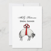 Heraldic Banded Fleece Ram Sheep Wappen Emblem Einladung (Vorderseite)