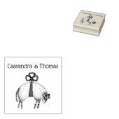 Heraldic Banded Fleece Ram Sheep Wappen Emblem Gummistempel (Stempel)