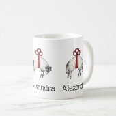 Heraldic Banded Fleece Ram Sheep Wappen Emblem Kaffeetasse (VorderseiteRechts)