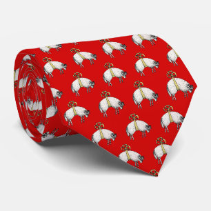 Heraldic Banded Fleece Ram Sheep Wappen Emblem Krawatte