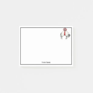 Heraldic Banded Fleece Ram Sheep Wappen Emblem Post-it Klebezettel