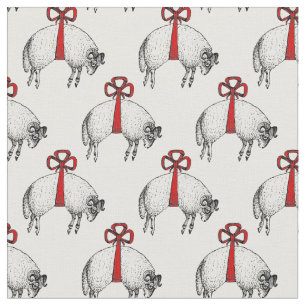 Heraldic Banded Fleece Ram Sheep Wappen Emblem Stoff