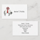 Heraldic Banded Fleece Ram Sheep Wappen Emblem Visitenkarte (Vorne/Hinten)