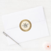 Heraldic Bee Metallic Gold & Ivory Sticker (Umschlag)
