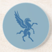 Heraldic Blue Pegasus Getränkeuntersetzer (Vorne)