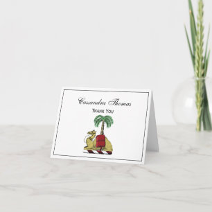Heraldic Camel Palm Tree Color Coat of Arms Dankeskarte
