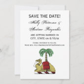 Heraldic Camel Palm Tree Color Coat of Arms Einladung (Vorderseite)