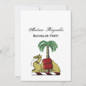 Heraldic Camel Palm Tree Color Coat of Arms Einladung (Vorderseite)