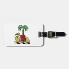 Heraldic Camel Palm Tree Color Coat of Arms Gepäckanhänger