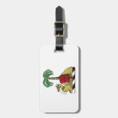Heraldic Camel Palm Tree Color Coat of Arms Gepäckanhänger (Vorderseite vertikal)