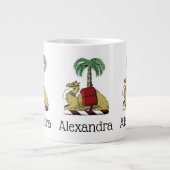 Heraldic Camel Palm Tree Color Coat of Arms Jumbo-Tasse (Vorderseite)
