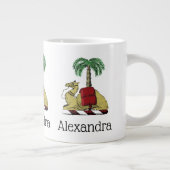 Heraldic Camel Palm Tree Color Coat of Arms Jumbo-Tasse (Rechts)