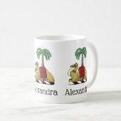 Heraldic Camel Palm Tree Color Coat of Arms Kaffeetasse (VorderseiteRechts)