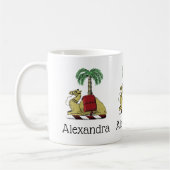 Heraldic Camel Palm Tree Color Coat of Arms Kaffeetasse (Links)
