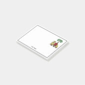 Heraldic Camel Palm Tree Color Coat of Arms Post-it Klebezettel (angewinkelt)